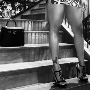 Versace Black Velvet Heels